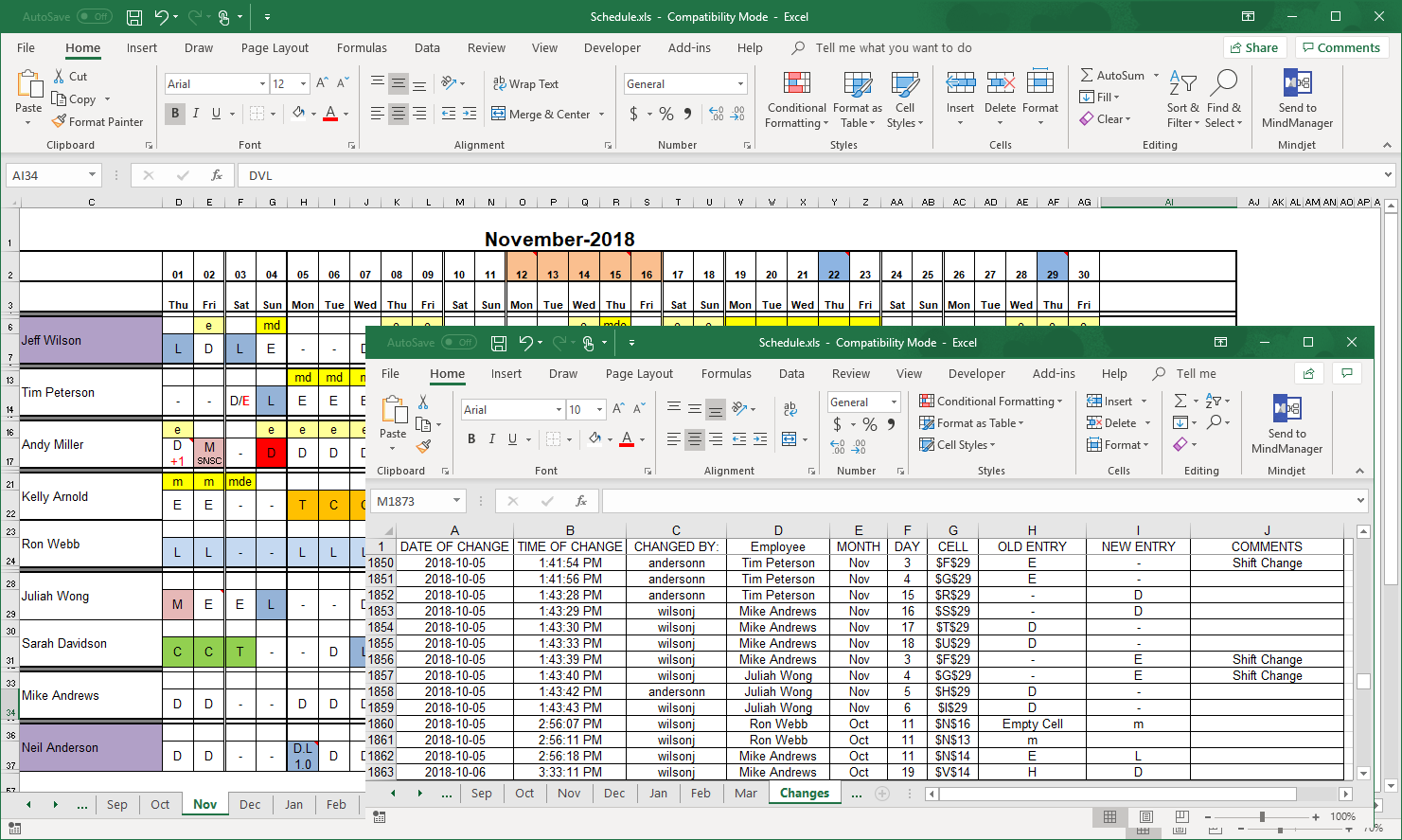 Excel VBA Custom Tracking Changes